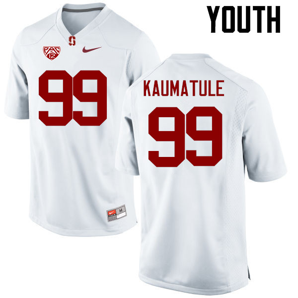 Youth Stanford Cardinal #99 Luke Kaumatule College Football Jerseys Sale-White - Click Image to Close